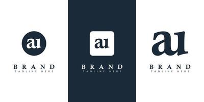 moderne et Facile minuscule au lettre logo, adapté pour tout affaires avec au ou ua initiales. vecteur