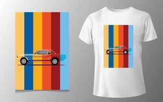 voiture T-shirt conception vecteur