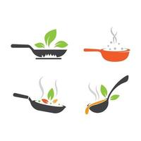 images de logo de nourriture végétarienne vecteur
