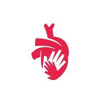 risque de crise cardiaque vector logo icône illustration de conception