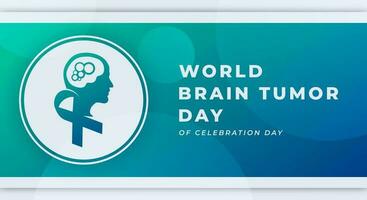 monde cerveau tumeur journée fête vecteur conception illustration pour arrière-plan, affiche, bannière, publicité, salutation carte