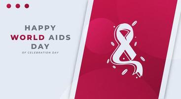 monde sida journée fête vecteur conception illustration pour arrière-plan, affiche, bannière, publicité, salutation carte