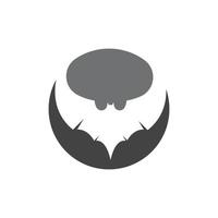 modèle de logo icône vecteur chauve-souris