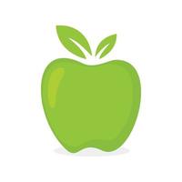 vert Pomme fruit icône vecteur