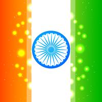 drapeau indien brillant vecteur