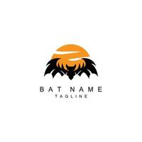 nuit animal halloween chauve-souris logo vecteur symbole