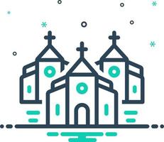 mélanger icône pour des églises vecteur
