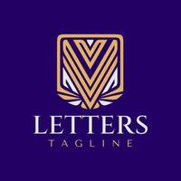 luxe géométrique ligne lettre v logo conception. élégance affaires initiale v logo. vecteur