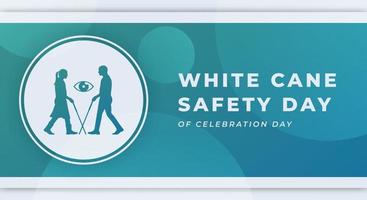 blanc canne sécurité journée fête vecteur conception illustration pour arrière-plan, affiche, bannière, publicité, salutation carte