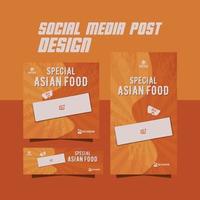 asiatique nourriture menu prospectus vecteur