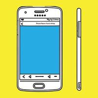 une magnifique mobile illustration vecteur art conception