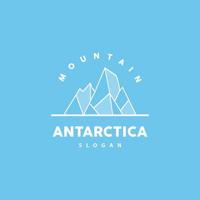 iceberg logo, antarctique montagnes vecteur dans la glace bleu couleur, la nature conception, produit marque illustration modèle icône