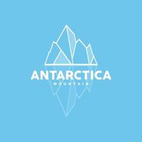 iceberg logo, antarctique montagnes vecteur dans la glace bleu couleur, la nature conception, produit marque illustration modèle icône