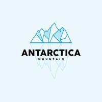 iceberg logo, antarctique montagnes vecteur dans la glace bleu couleur, la nature conception, produit marque illustration modèle icône