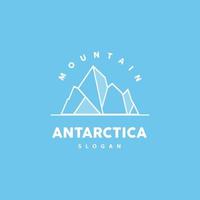 iceberg logo, antarctique montagnes vecteur dans la glace bleu couleur, la nature conception, produit marque illustration modèle icône