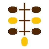 dattes icône solide marron Jaune Couleur Ramadan symbole parfait. vecteur