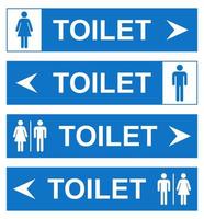 toilette signe imprimable Publique signalisation symbole toilettes Facile bleu minimaliste homme femme silhouette conception vecteur