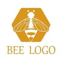 icône de conception d'illustrations de logo d'abeille vecteur