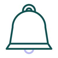 cloche icône bicolore vert violet Couleur Pâques symbole illustration. vecteur