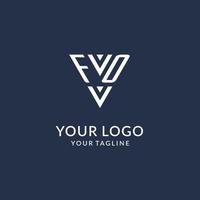fo Triangle monogramme logo conception des idées, Créatif initiale lettre logo avec triangulaire forme logo vecteur