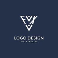 fx Triangle monogramme logo conception des idées, Créatif initiale lettre logo avec triangulaire forme logo vecteur
