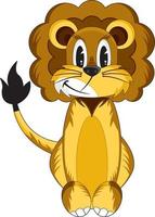 mignonne dessin animé Lion - Roi de le jungle personnage vecteur