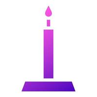 bougie icône solide pente violet rose Couleur Pâques symbole illustration. vecteur