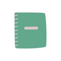 carnet sur anneaux pour école. vecteur spirale carnet plat