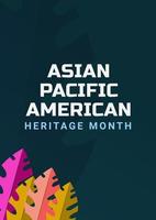 asiatique pacifique américain patrimoine mois. célébrer le histoire de asiatique Amérique dans peut. conception pour arrière-plan, affiche, bannière vecteur