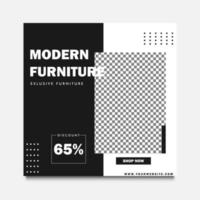 social médias Publier monochrome modèle pour meubles vente vecteur