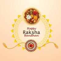 raksha bandhan réaliste avec rakhi créatif vecteur