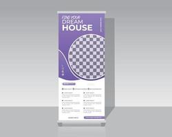 immobilier roll up banner vecteur