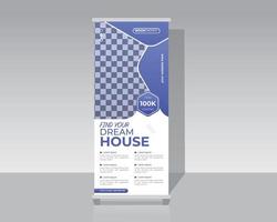 immobilier roll up banner vecteur