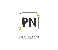 p n pn initiale lettre écriture et Signature logo. une concept écriture initiale logo avec modèle élément. vecteur