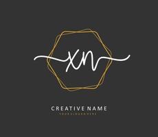 X n xn initiale lettre écriture et Signature logo. une concept écriture initiale logo avec modèle élément. vecteur