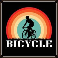 bicyclette et cyclisme T-shirt dessins vecteur Montagne bicyclette rétro ancien bicyclette T-shirt conception