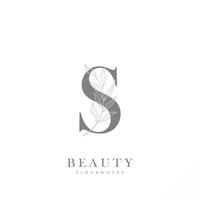 lettre s logo floral logo conception. logo pour femmes beauté salon massage cosmétique ou spa marque vecteur