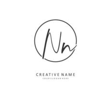 n nn initiale lettre écriture et Signature logo. une concept écriture initiale logo avec modèle élément. vecteur