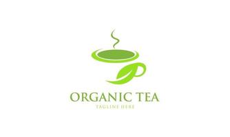Créatif biologique vert thé logo conception vecteur
