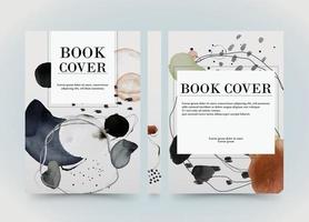 livre couverture abstrait art aquarelle conception vecteur couverture souple vif conception