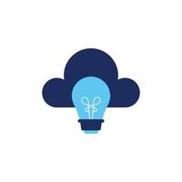 vecteur icône concept de lumière ampoule, des idées et des nuages. pouvez être utilisé pour technologie, la finance et éducation. pouvez être pour la toile, site Internet, affiche, applications