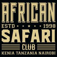 Afrique safari millésimes T-shirt conception vecteur