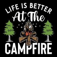 camping t chemise conception graphique, camping illustration vecteur art, Extérieur t chemise conception, camping aventure