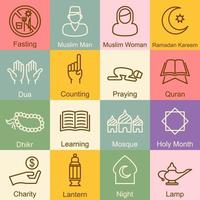 conception de contour de ramadan vecteur