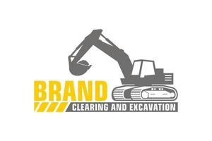 excavatrice logo modèle vecteur. lourd équipement logo vecteur pour construction entreprise.