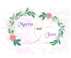 modèle d'invitation de mariage vecteur