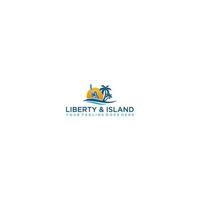 liberté et île logo conception vecteur