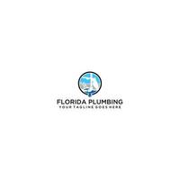 Floride plomberie logo signe conception vecteur