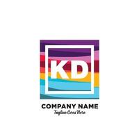 kd initiale logo avec coloré modèle vecteur