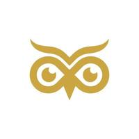 hibou œil infini ligne moderne logo vecteur